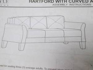 lot 12 image: serta coby convertible blue looks n...