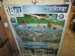 lot 17 image: bestway 15 foot x 52 inch power ste...