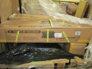 lot 48 image: 14 foot trampoline enclosure open b...