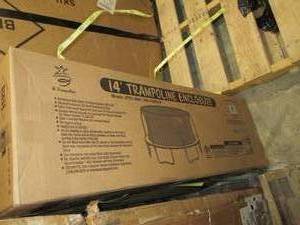 lot 51 image: 14 foot trampoline enclosure open b...