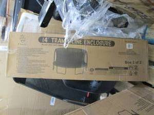 lot 55 image: 14 foot trampoline enclosure open b...