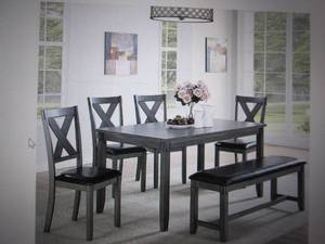 lot 60 image: venitian hemminway 6 piece dining s...