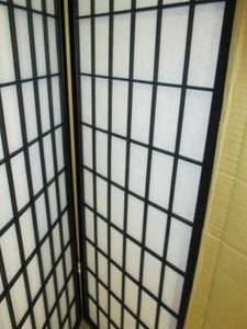 lot 80 image: 3 panel room divider black ...