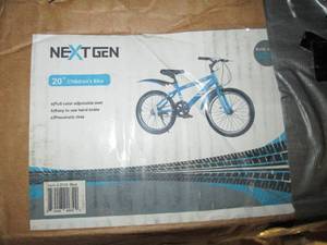 lot 81 image: nex gen 20 inch childrens blue bike...