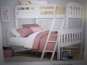 lot 88 image: twin over full bunk bed espresso no...