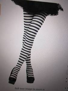lot 109 image: 3 Pack Striped Nylon Tights Women L...
