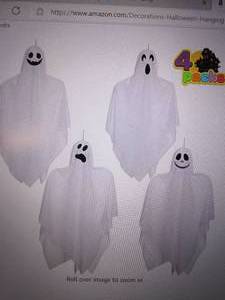 lot 118 image: Ghost Decorations,4 Pack Halloween ...