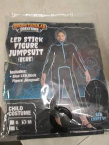 lot 136 image: led stick figure jumpsuit blue chil...