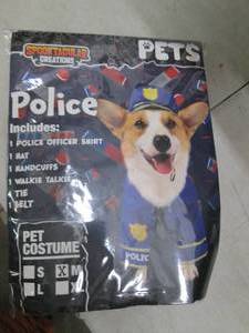lot 137 image: pets police costume medium open box...