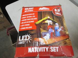 lot 168 image: holidasy inflatable nativity set op...