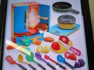 lot 207 image: joyin refrigerator and toy food set...