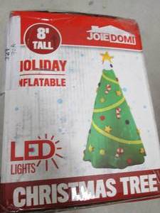 lot 221 image: 8ft holiday inflatable with led lig...
