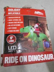 lot 227 image: holiday inflatable 6ft long led rid...