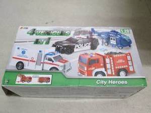 lot 240 image: city heros toys 4 viehicles in one ...