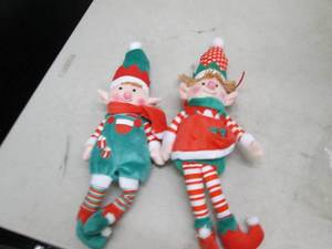 lot 258 image: 2 pack of 12 inch elfs soft plush c...