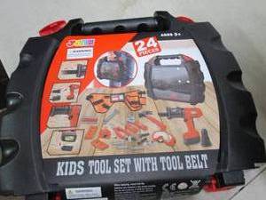 lot 261 image: kids tool set with belt open box ...