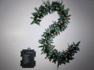 lot 281 image: snow flocked artificial christmas g...