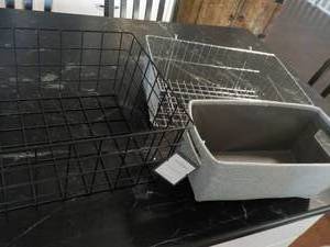 lot 142 image: 3 Wire and Fabric Storage Baskets...