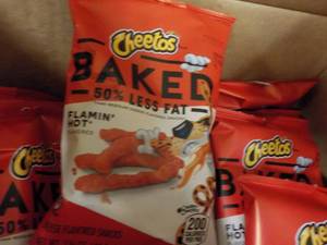 lot 403 image: 2 Cases Cheetos Flamin Hot Snacks...