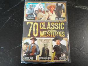 lot 123 image: 70 Classic Western DVDs unopened...