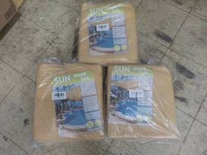 lot 308 image: 3 Sun Shade Sails 8 x 12...