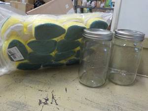 lot 321 image: Mason Jars and Cleaning Wand Refill...