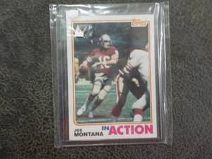 lot 277 image: Joe Montana Topps Trading Card...