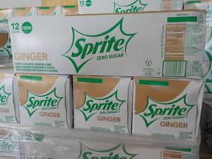 lot 358 image: 4 - 12 packs Sprite Ginger Zero Sug...