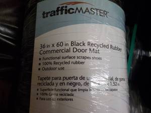 lot 404 image: Traffic Master 36 x 60 Black Rubber...