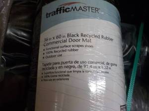 lot 406 image: Traffic Master 36 x 60 Black Rubber...