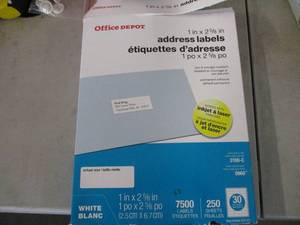 lot 35 image: Office Depot Address Labels 7500 co...