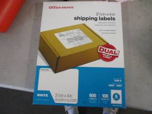 lot 40 image: Office Depot Shipping Labels 600 co...