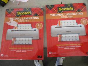 lot 41 image: 2 packs of Scotch Thermal Laminatin...