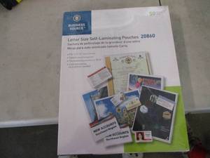 lot 45 image: Business Source Letter Size Laminat...