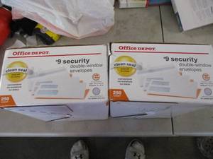 lot 46 image: 2 boxes of Office Depot #9 Security...
