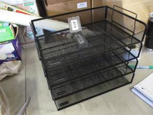 lot 230 image: 4 Metal Mesh Wire Baskets...