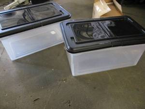 lot 238 image: Office Depot Stackable File Tote Bo...