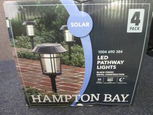 lot 25 image: Hampton Bay Solar Black LED Outdoor...