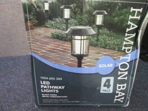 lot 26 image: Hampton Bay Solar Black LED Outdoor...