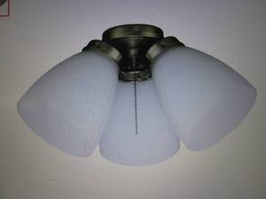 lot 29 image: Elite 3-Light Brushed Nickel Ceilin...