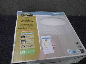 lot 40 image: Hampton Bay 12 inch Smart LED Flush...