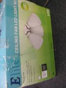 lot 136 image: Elite 3-Light Brushed Nickel Ceilin...