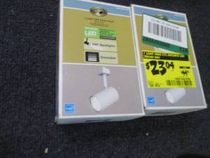 lot 163 image: 2 Hampton Bay White 1-Light Integra...