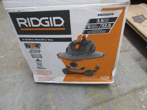 lot 177 image: Ridgid 6 Gal. 3.5-Peak HP NXT WetD...