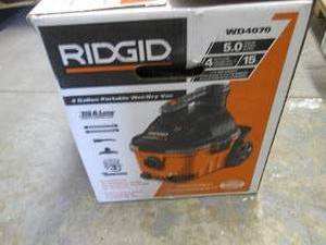 lot 179 image: Ridgid 4 Gallon 5.0-Peak HP Portabl...