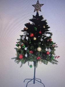 lot 314 image: 4FT DIY Christmas Tree open box Ret...