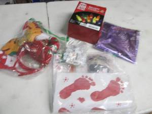 lot 341 image: Holiday Head Bands, Window Clings, ...