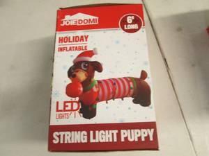 lot 347 image: String Light Puppy Holiday Inflatab...