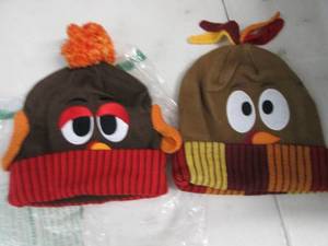 lot 364 image: 2 Thanksgiving Stocking Hats...