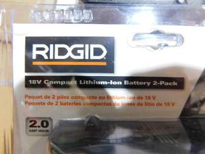 NEW - 18V Compact Lithium-Ion Battery 4-Pack by RIDGID